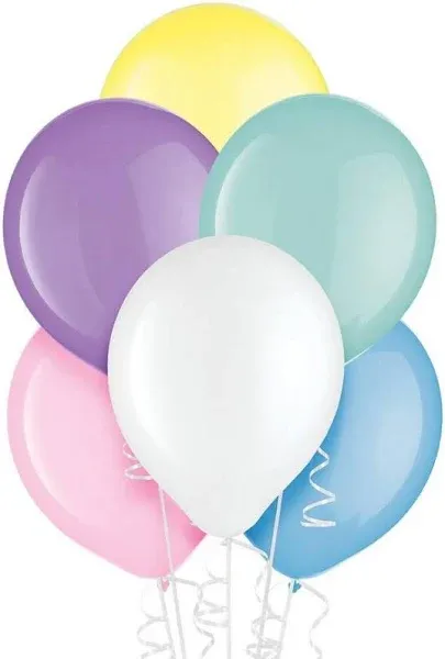 Amscan Pastel Assorted Pearl Latex Balloons