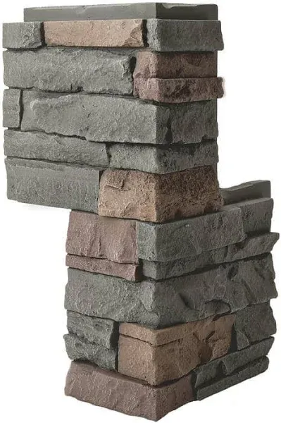 GenStone Faux Stacked Stone 90 Degree Outside Corner