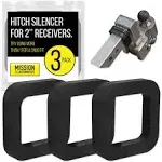 3PCS Universal 2 Inch Hitch Receiver Silencer Pad for Adjustable Ball Mounts