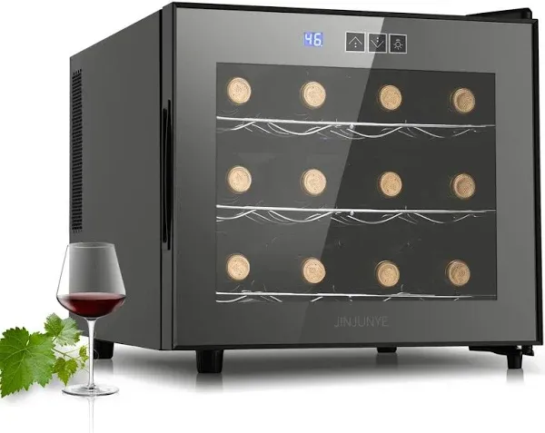 Jinjunye Upgrade 12 Bottle Wine Cooler Refrigerator