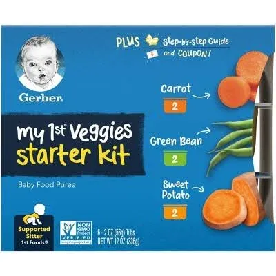 My 1st Veggies Starter Kit Carrot, Green Bean & Sweet Potato 6 Pack