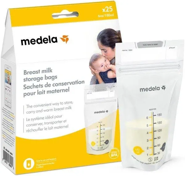 Breastmilk Storage Bags Medela -6oz Pack of 25