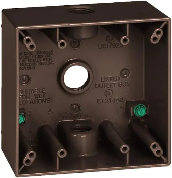 Sigma Electric 14350BR 2 Gang Outlet Box