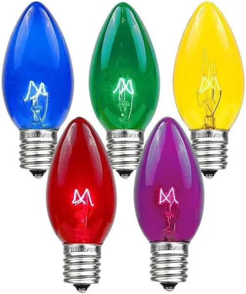 Novelty Lights 25 Pack C9 Outdoor Christmas Replacement Bulbs