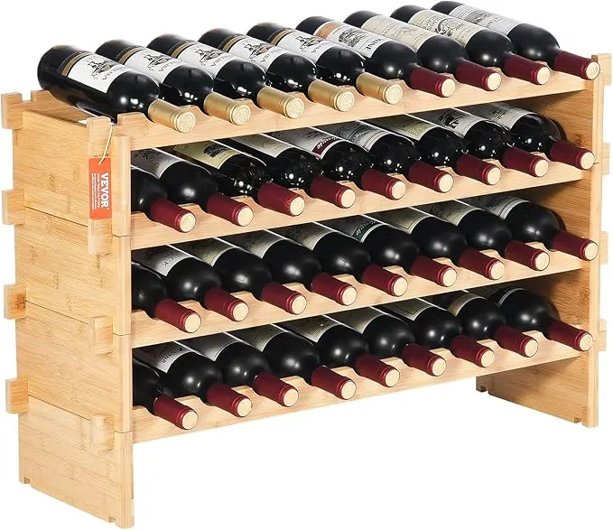 VEVOR 36-Bottle Stackable Modular Wine Rack