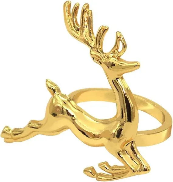 Juvale Christmas Napkin Rings Reindeer Napkin Holder