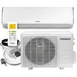 Pioneer Diamante Series Ductless Mini-Split Air Conditioner Heat Pump 9,000 BTU 19 Seer 115v, Full Set with 16 Ft. Kit, White