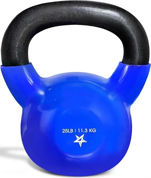 Yes4All 5-65lbs Kettlebells Vinyl Coated Cast Iron for Dumbbell Weights Exercises