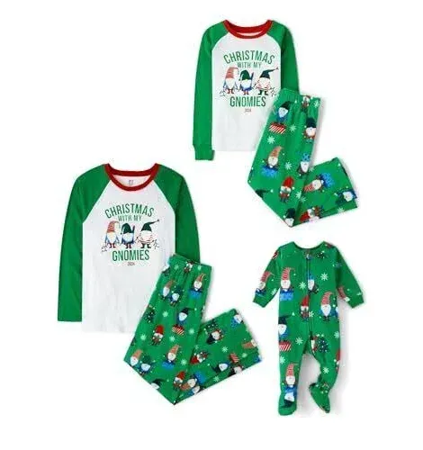 The Children's Place Unisex Kids Christmas Gnomies Snug Fit Fleece Pajama Set