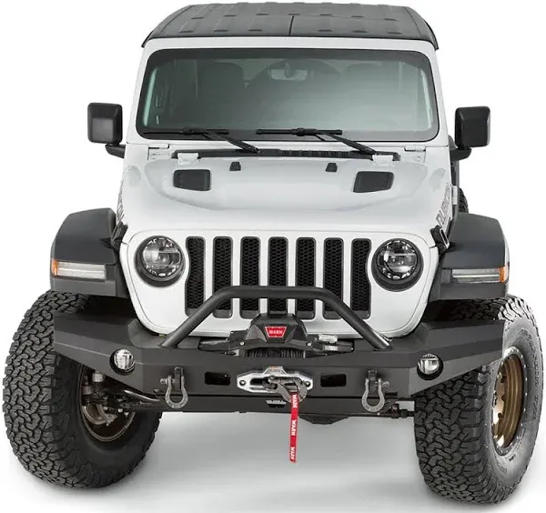 WARN 101325 Elite Series Stubby Front Bumper for Jeep JL Wrangler