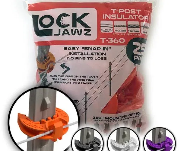 LockJawz T-Post Fence Insulator