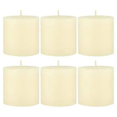 Stonebriar Collection Tall Long Burning Unscented Wax Pillar Candles