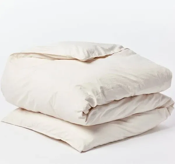 Coyuchi Organic Crinkled Percale Duvet Cover