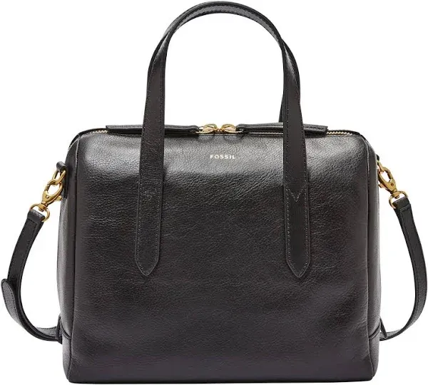 Fossil Sydney Satchel Bag Leather Black