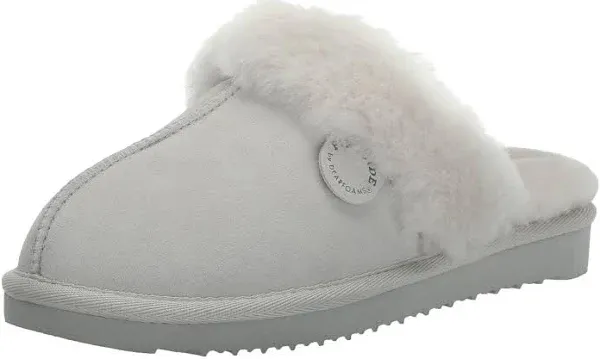 Women&#039;s Fireside Sydney Shearling Fur Indoor/Outdoor Scuff Slipper with Wide ...