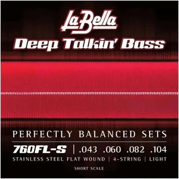 La Bella 760FL-S Deep Talkin' Bass Flats Light Short Scale 43-104