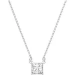 New Swarovski Zirconia Stilla Attract Pendant,Square Cut,White,Rhod<wbr/>ium 5701903