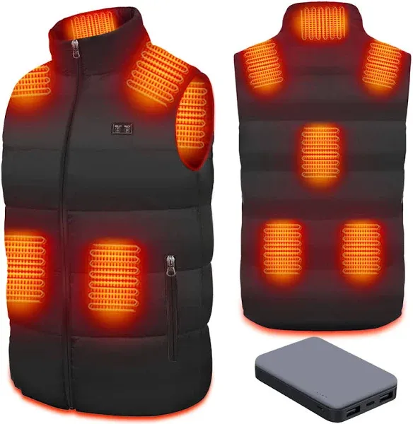 Edew Heated Vest with 8 Heating Zones and 3 Heating Levels