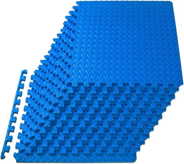 Exercise Puzzle Mat 1/2" Blue