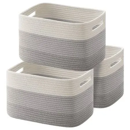 OIAHOMY Woven Storage Basket Pack of 3