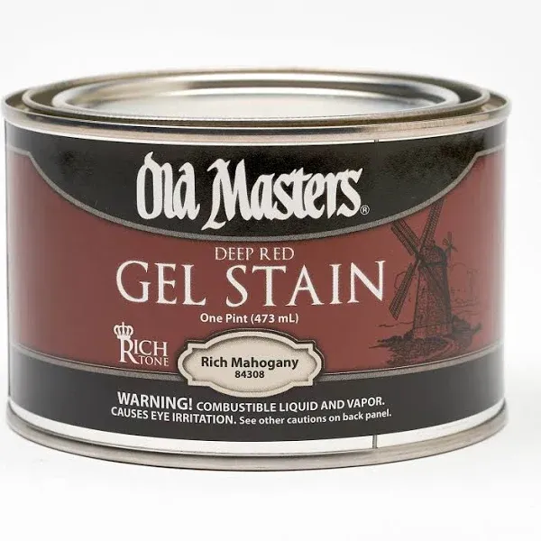 Old Masters 84308 Gel Stain Pint, Rich Mahogany