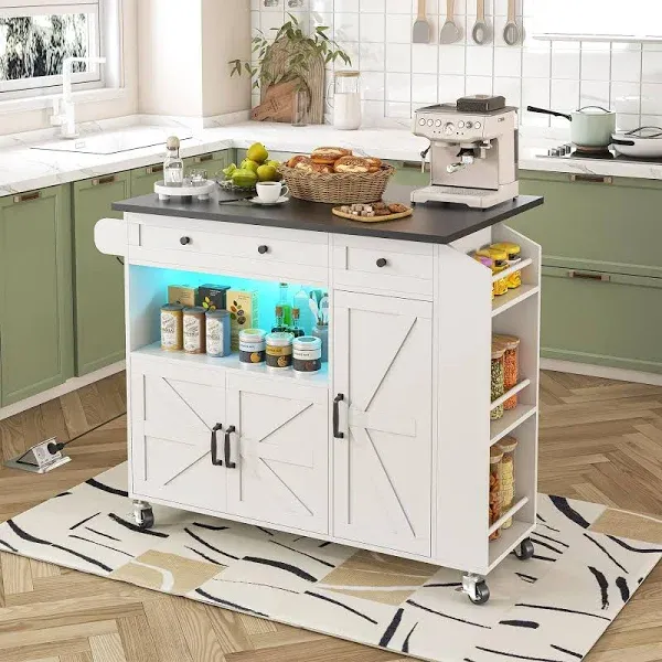 Gracie Oaks Kitchen Island