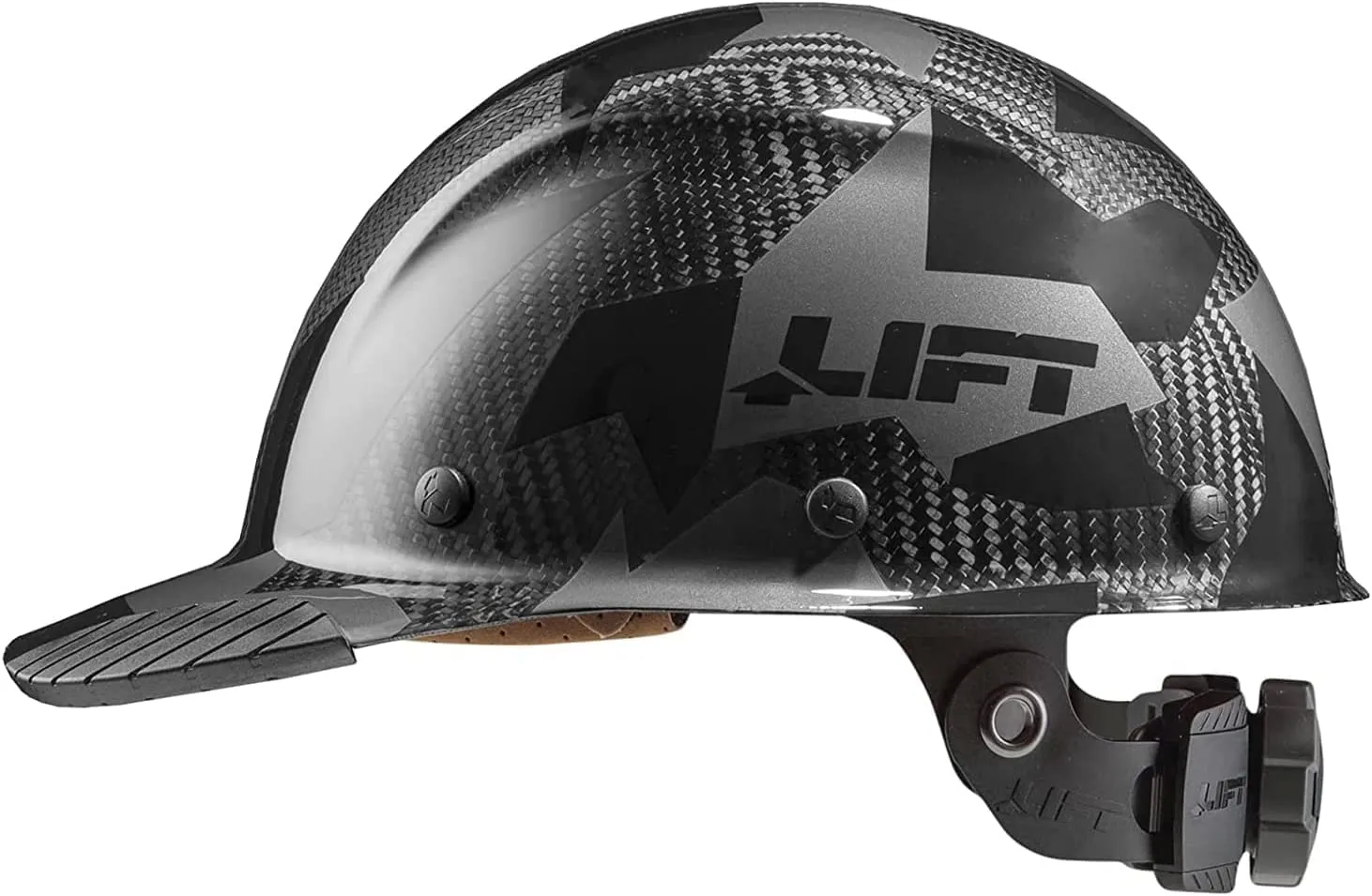 LIFT Safety Hard Hat DAX 50/50 White/Black Camo Carbon Fiber Cap