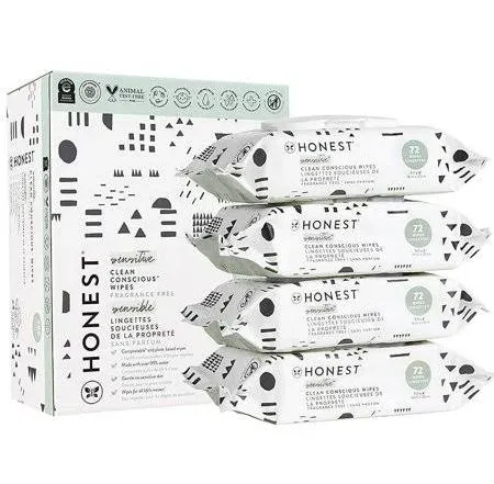 The Honest Company Clean Conscious Unscented Wipes 288 Ct. 4x 72ct Pks NEW