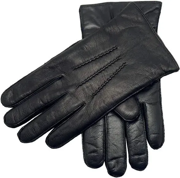 YISEVEN Winter Men's Touchscreen Warm Lambskin Leather Gloves