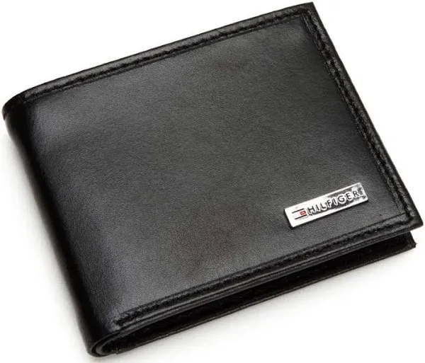 Tommy Hilfiger Men's Leather Cambridge Bifold Passcase Wallet