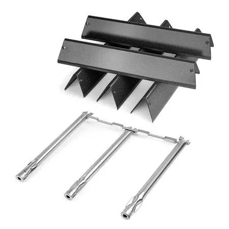 QuliMetal 69787 Grill Burner and 7636 Flavorizer Bars for Weber Spirit 300 and Spirit II 300 Series