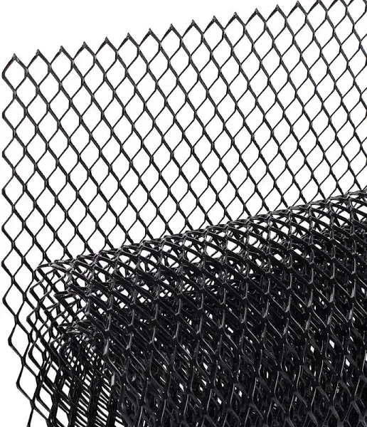 AggAuto Universal 40&#034;x13&#034; Car Grill Mesh - Aluminum Rhombus, Black Item#171