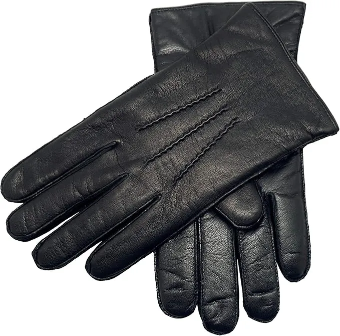 YISEVEN Men's Lambskin Leather Touchscreen Gloves