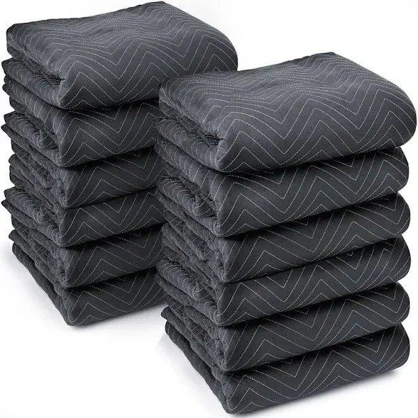 Sure-Max 12 Pack Ultra Thick Pro Moving & Packing Blankets