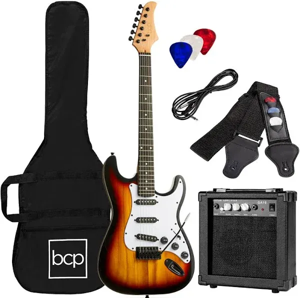 Best Choice Products 39in Full Size Beginner Electric Guitar Kit