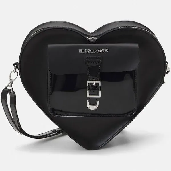 Black Heart Shaped Leather Backpack