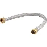 Sharkbite U3086FLEX24LF Braided Water Softener Connector, 3/4" x 1" FIP, 24"