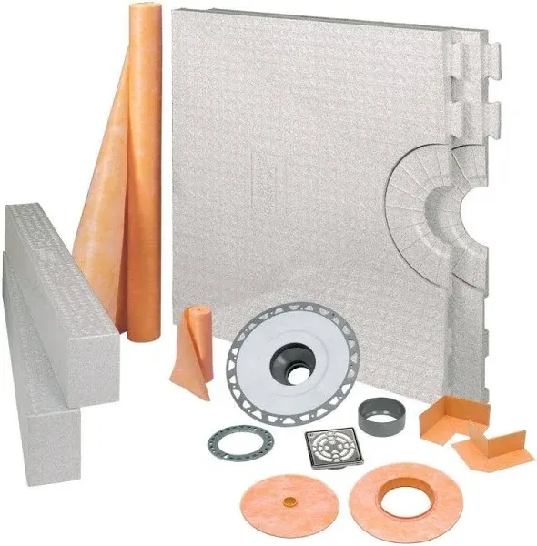 Kerdi-Shower-Kit 48" x 48" PVC Flange 2"