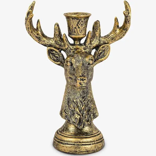 Luminara Brass Reindeer Taper Holder