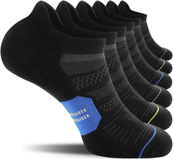 CelerSport Men&#039;s Cushioned Low Cut Tab Athletic Socks (6 Pairs)