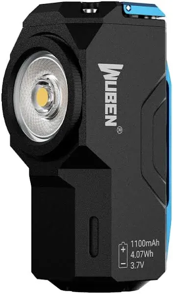 Wuben Lightok X0 EDC Titanium Flashlight 1100 Lumens, 125 Meters Beam Distance, Magnetic Tailcap, Lightweight, Fast Charging, Long Runtime