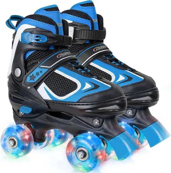 Nattork Adjustable Inline Skates for Kids Blue