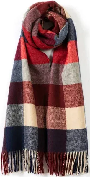 Villand Women's Cashmere Wool Checked Scarf