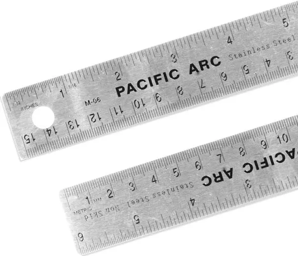 Pacific Arc Stainless Steel Ruler