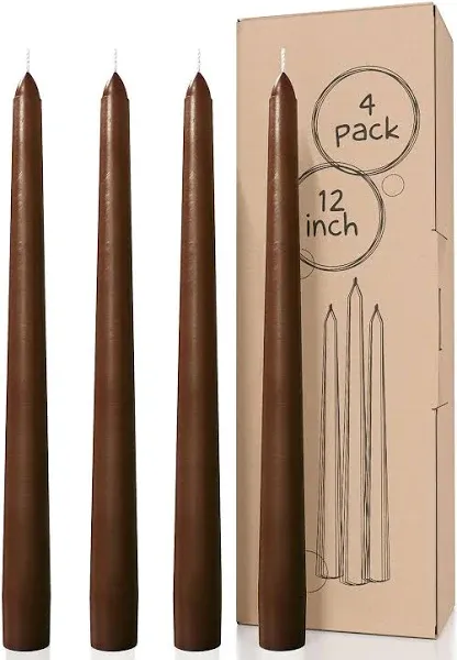 CANDWAX Taper Candles Set of 12 Candles Dripless and Unscented