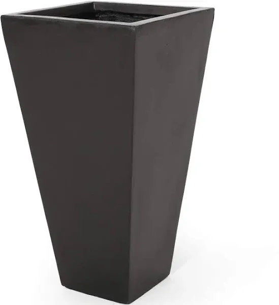 Ella Outdoor Modern Cast Stone Planter by Christopher Knight Home