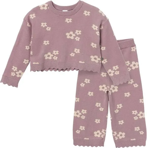 Modern Moments by Gerber Girls' Jacquard 2-Piece Sweater Set