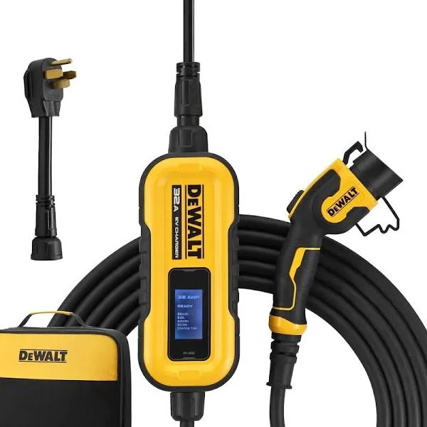 DEWALT 32 Amp 240 Volt AC 7.6 kW Weatherproof Level 2 Heavy Duty Portable Electric Cord