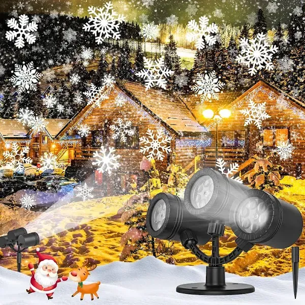 Snowflake Projector Light, Snowflake LED Christmas Light Projector