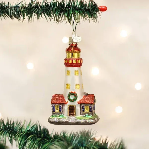 Old World Christmas Lighthouse Glass Ornament